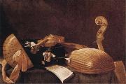 Evaristo Baschenis Still Life with Musical Instruments oil painting